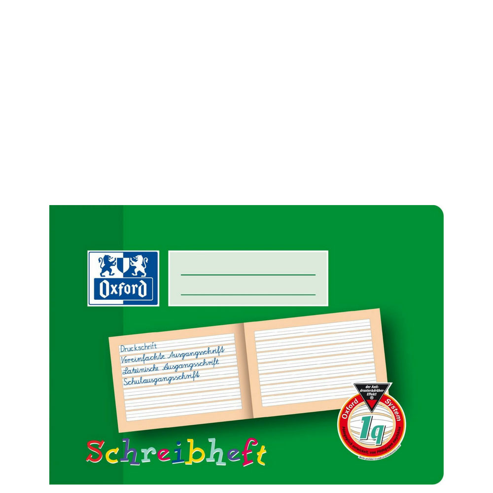 Oxford Anfängerheft, Lineatur 1q, liniert, A5 quer