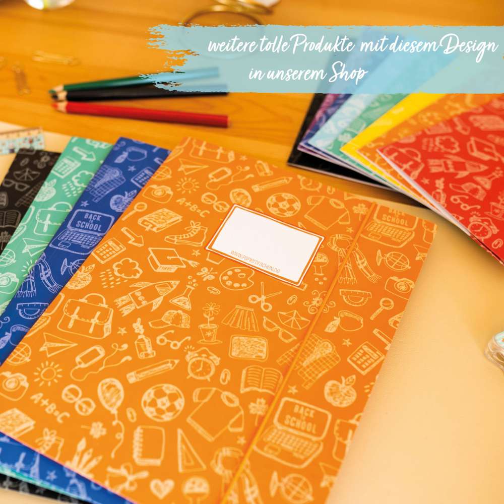 8er Schnellhefter-Set mit Motiv Scribble, Karton