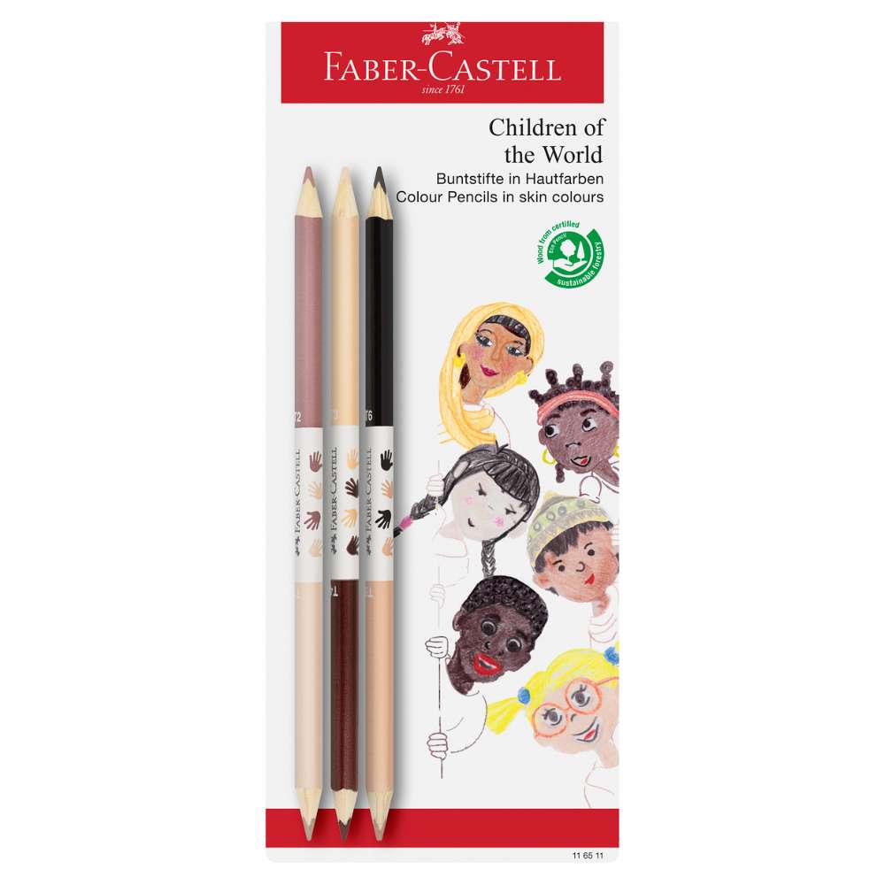 Hautfarben Buntstifte Faber-Castell, 3er Pack