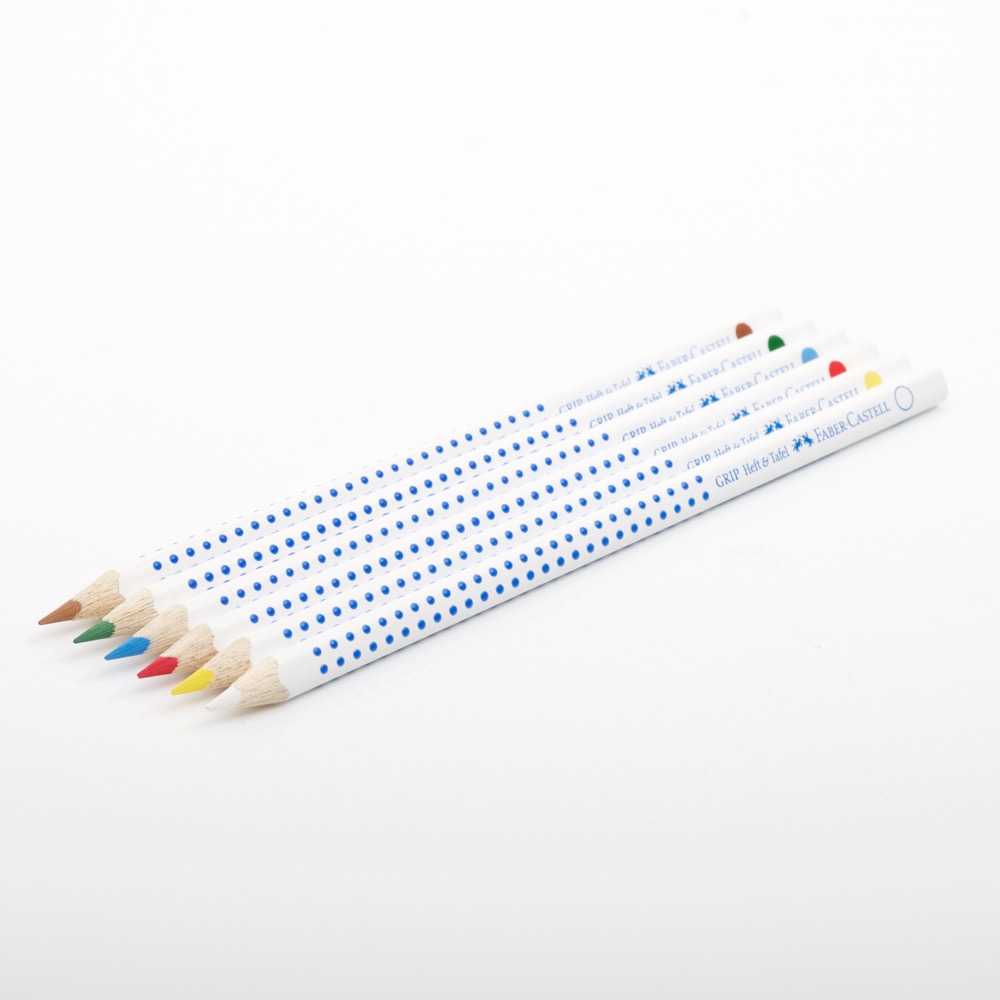 6 Tafelstifte bunt von Faber-Castell, Grip