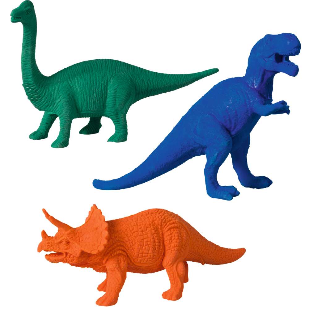 Radiergummifigur Dino, sortiert