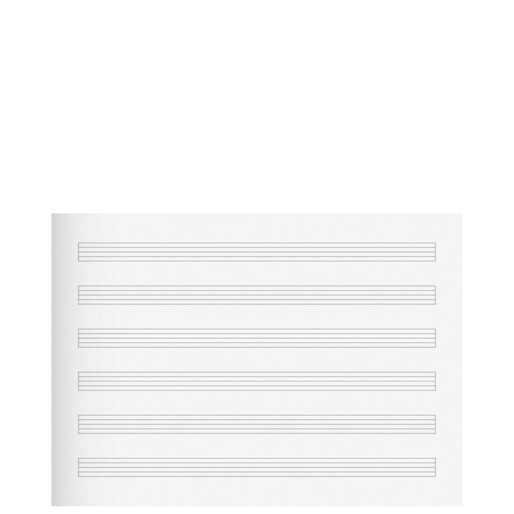 Oxford Notenheft im Querformat A5, Lineatur 14