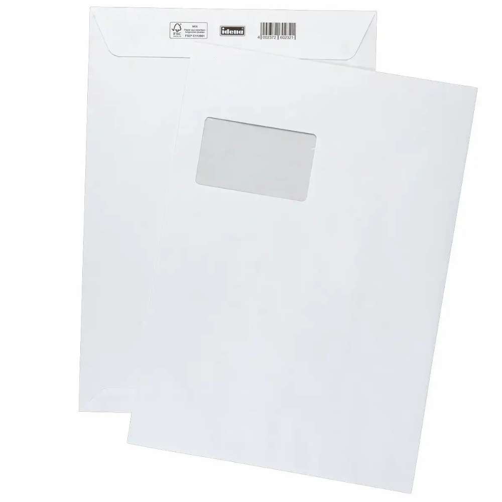 Versandtaschen C4, mit Fenster haftklebend, 10 Stück