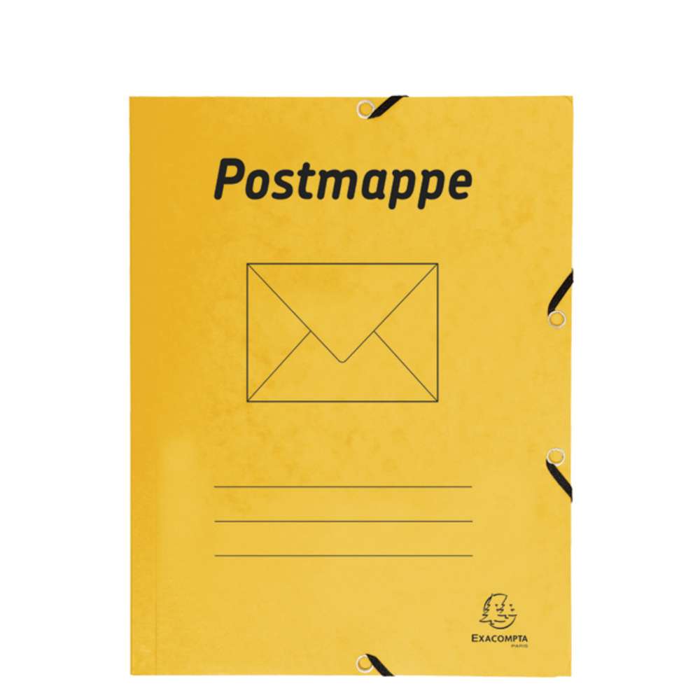 Postmappe A4 aus Karton, gelb, Falken