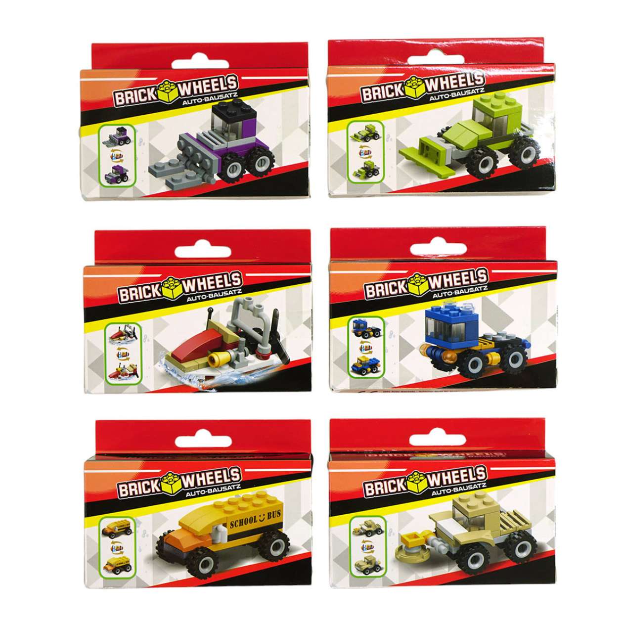 Bricks-Set Fahrzeug, sortiert