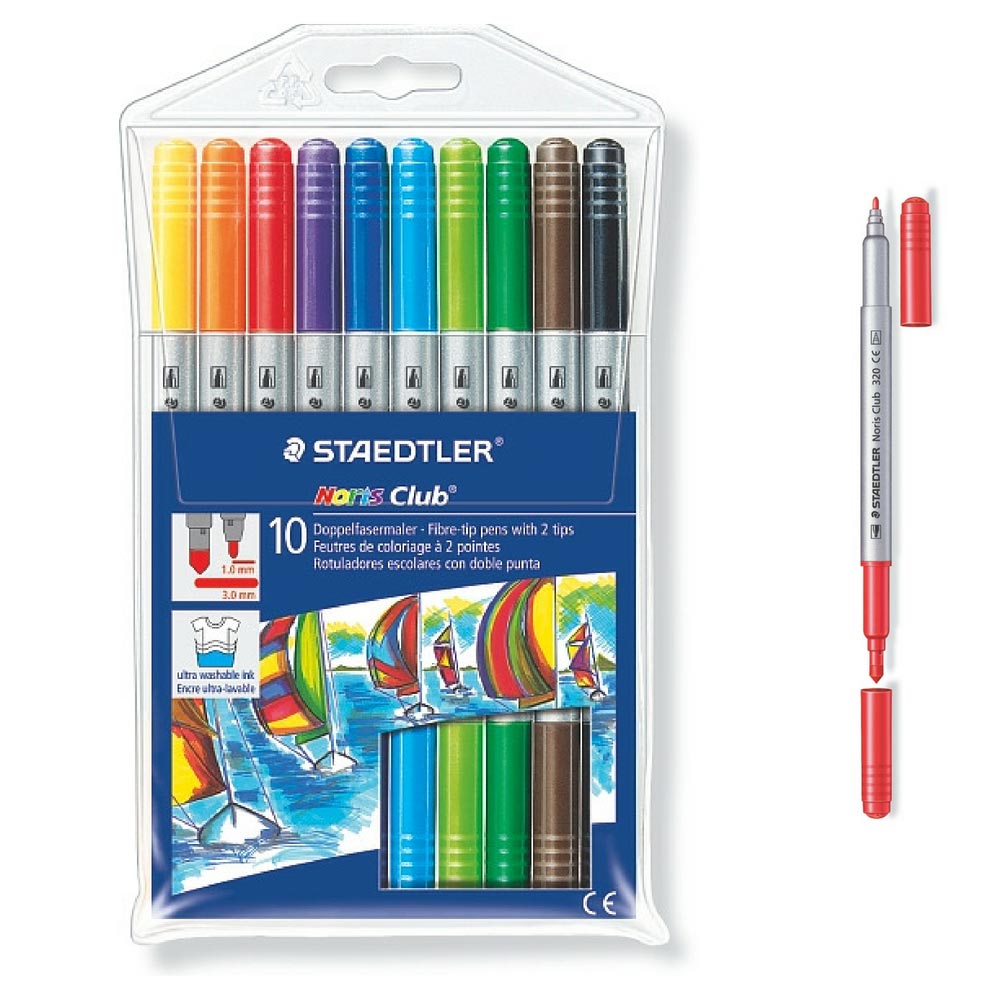 Filzstifte dick & dünn Staedtler Noris Club, 10 Farben