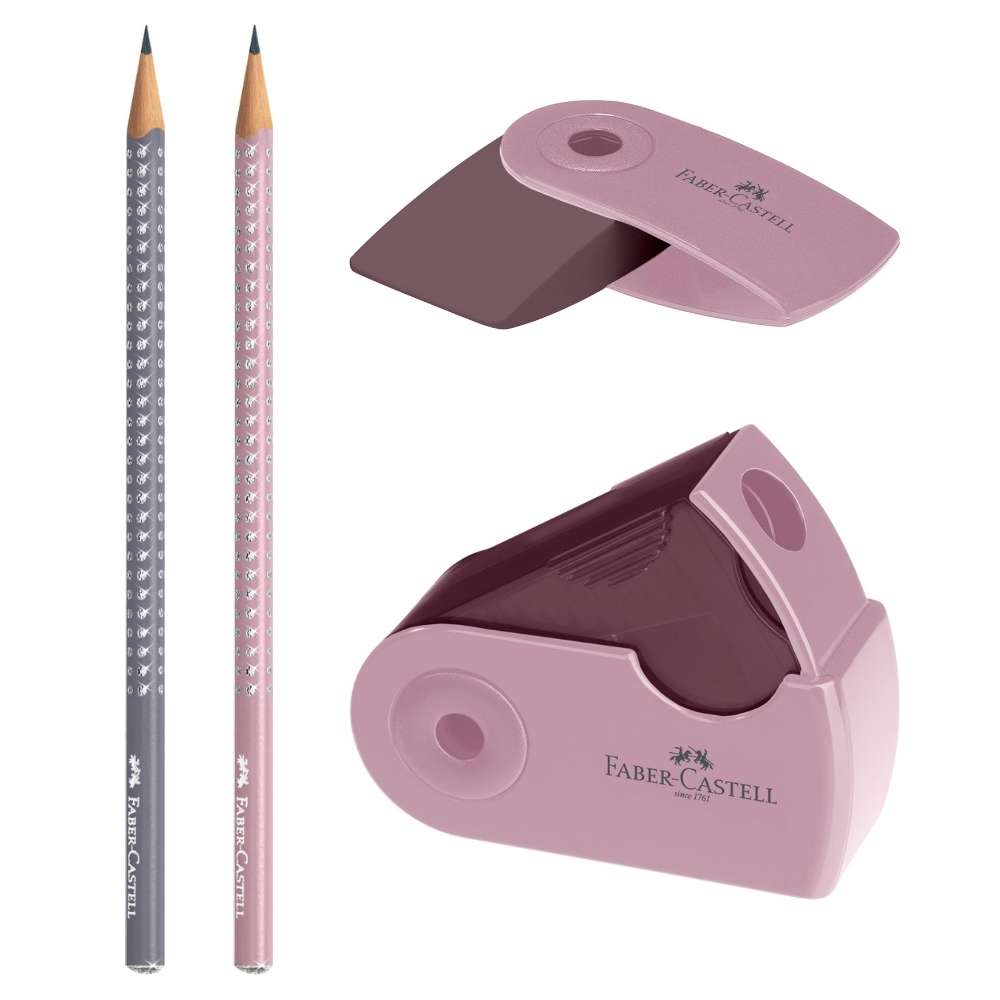 Bleistiftset Faber-Castell, Sparkle rose shadows