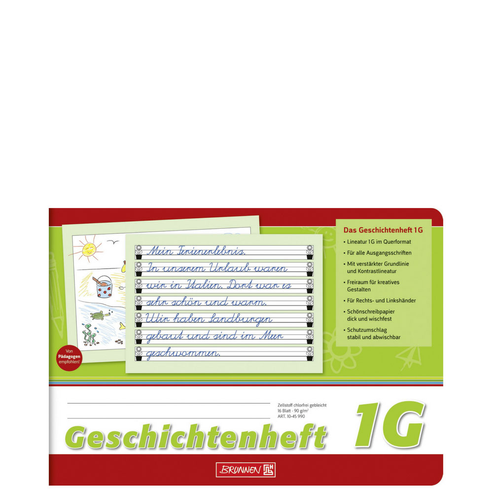 Geschichtenheft A5 Brunnen, 1G Querformat