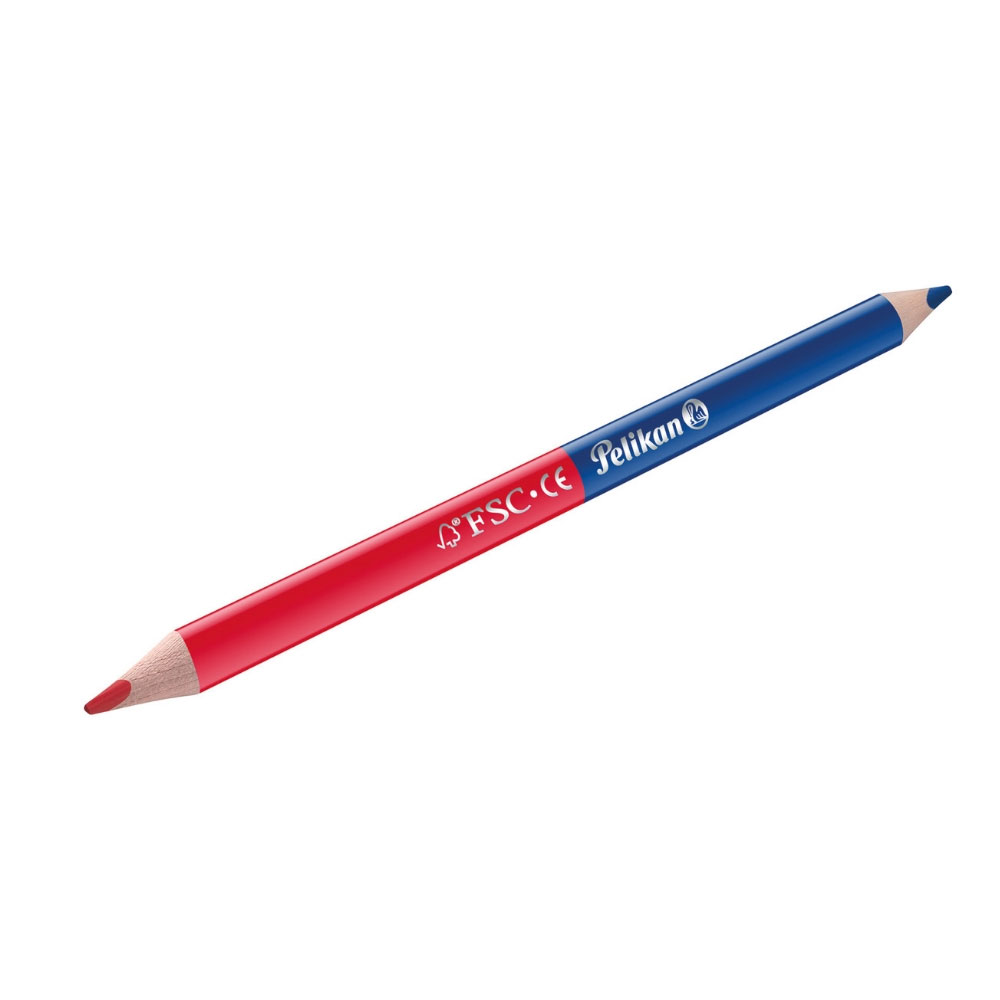 Zweifarbstift rot-blau dick, Pelikan