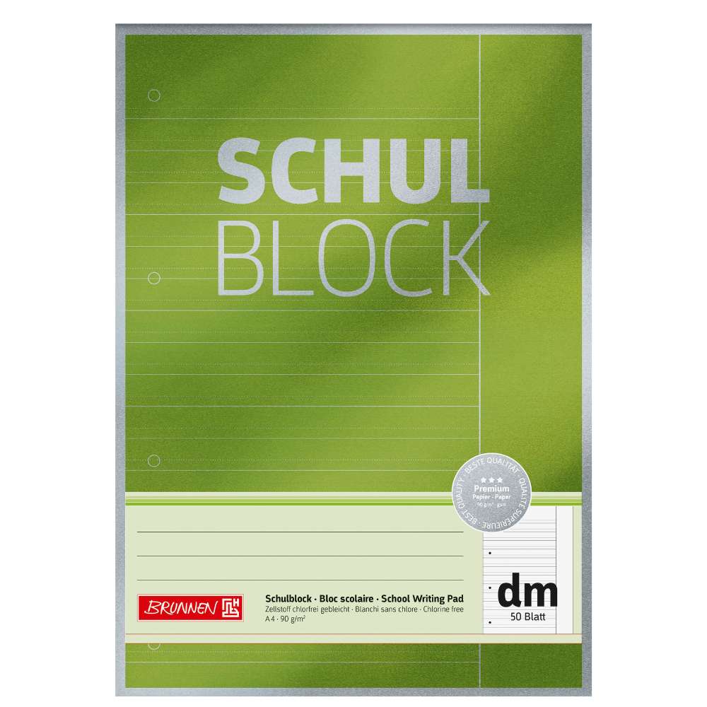 Brunnen Premium Block A4, Lineatur dm