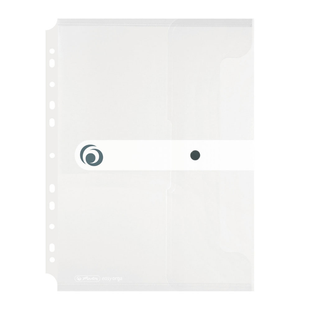 Dokumententasche A4 zum Abheften, transparent, Herlitz