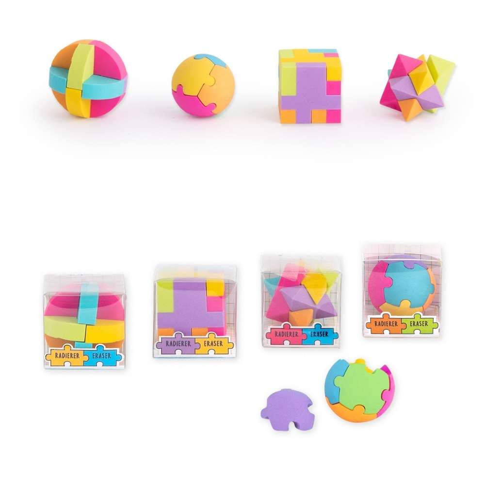 Radiergummi Puzzle, sortiert