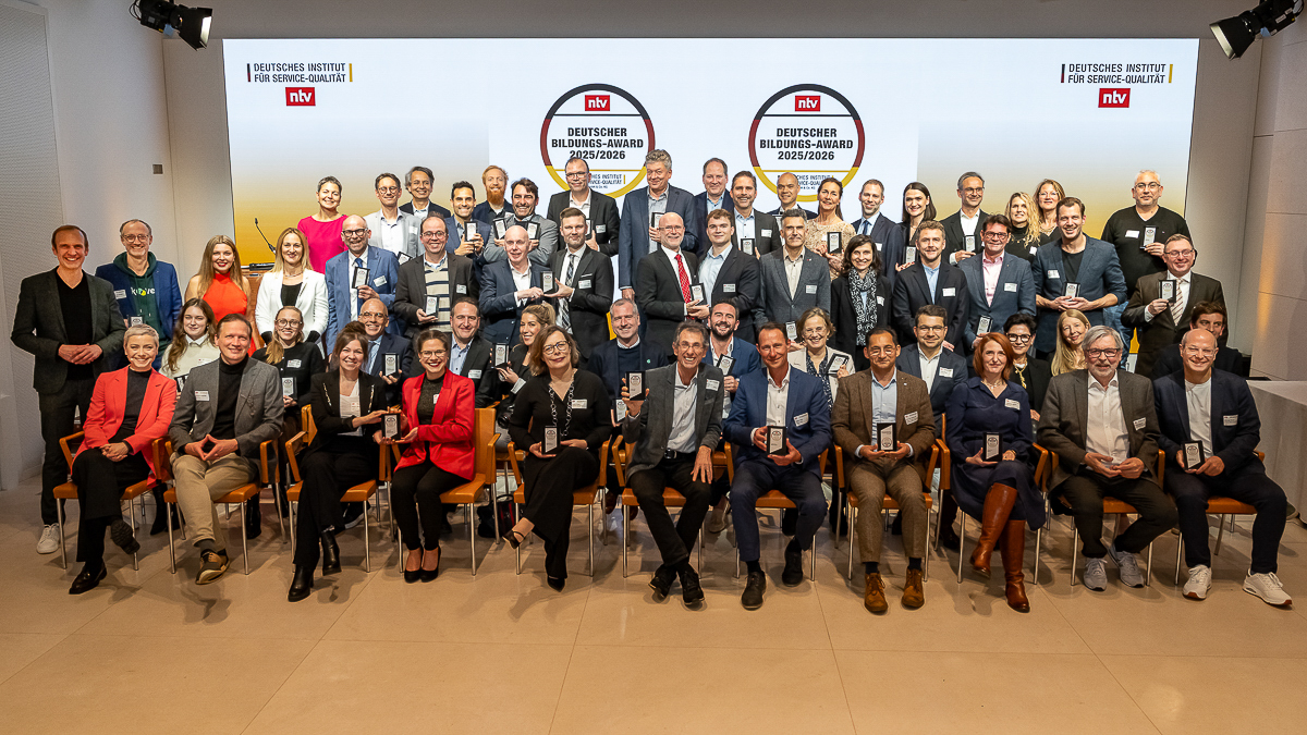 Preisträger beim Deutschen Bildungsaward 2025 / 2026 (Foto: Thomas Ecke / DISQ / ntv)