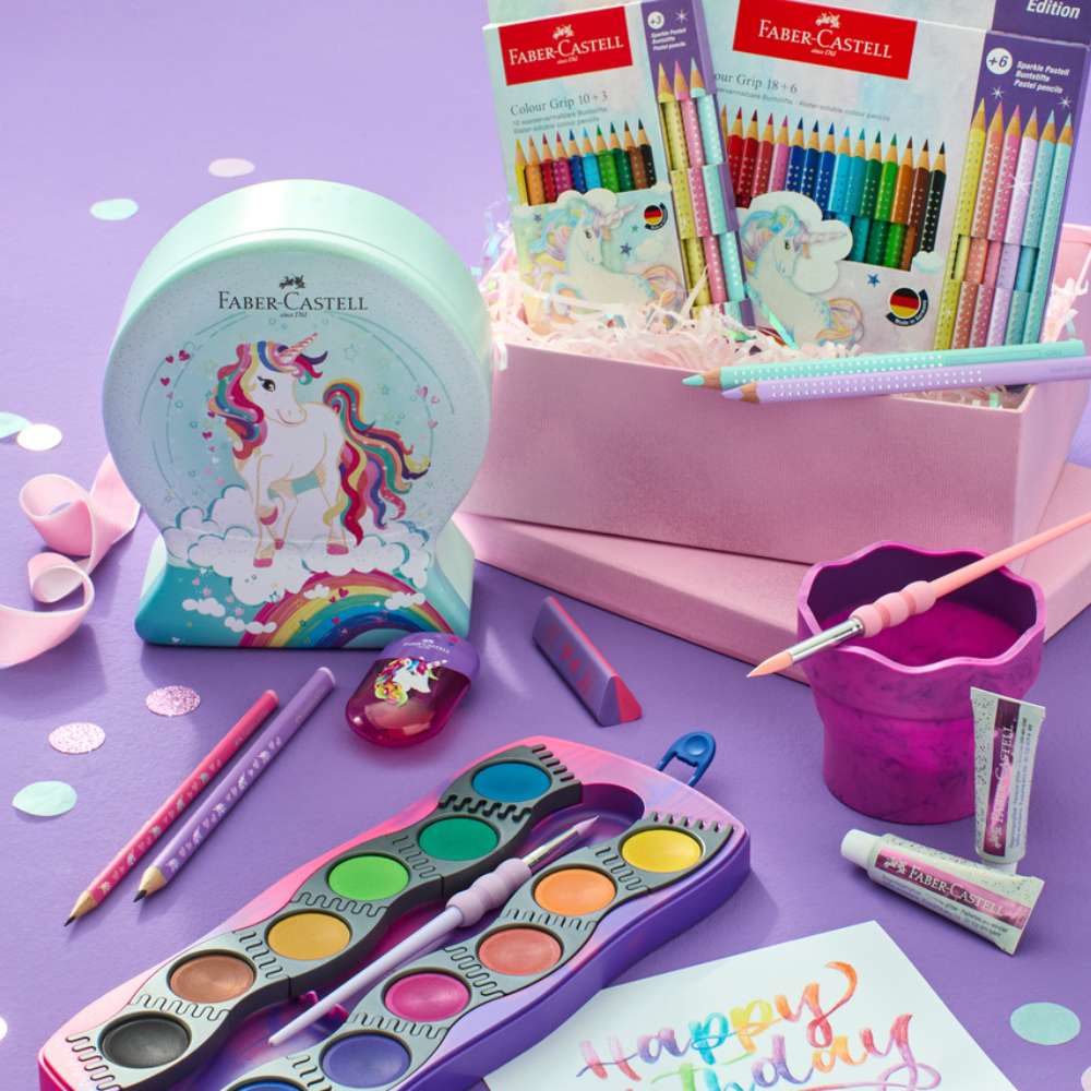 Faber-Castell Jumbo Grip Einhorn 8+2 Sparkle