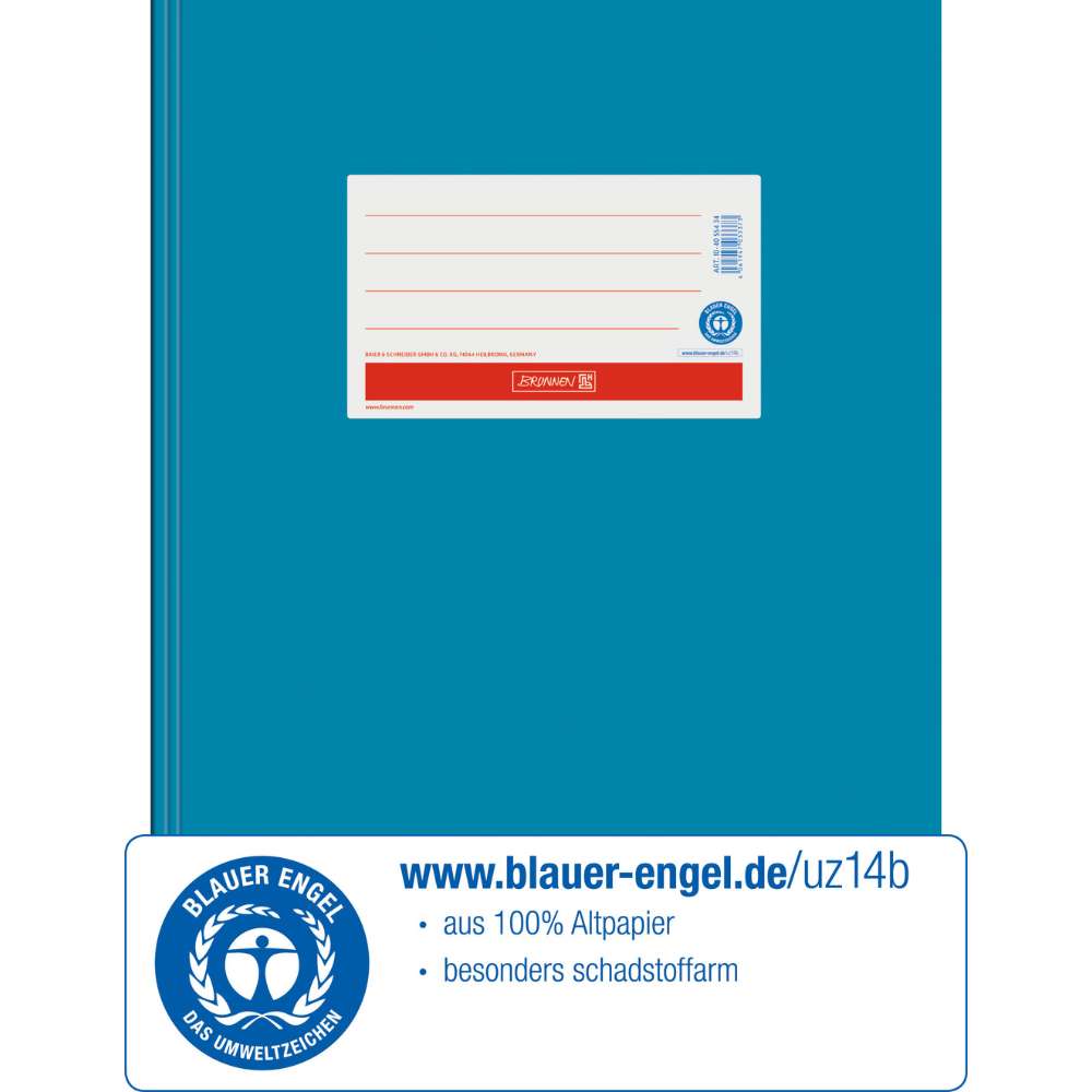 Karton Hefthülle Blauer Engel A4, Brunnen, hellblau