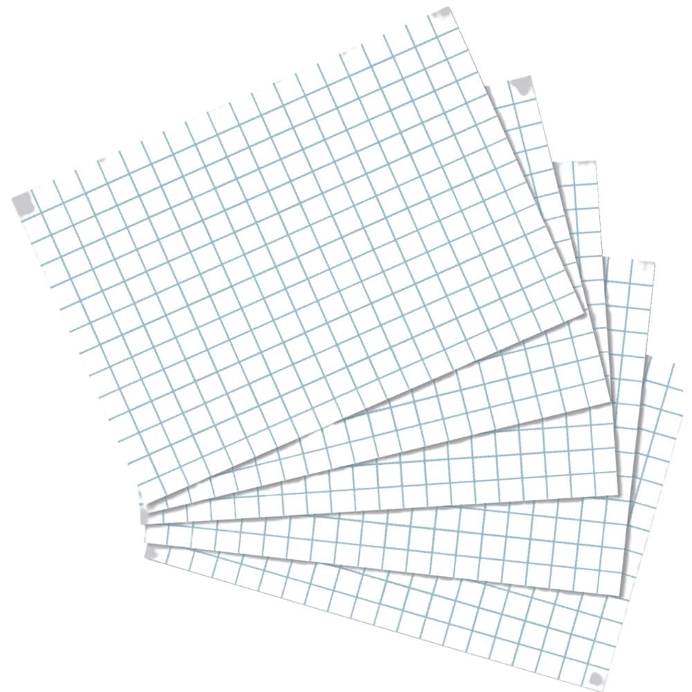 Karteikarten A5, kariert, 100er Packung