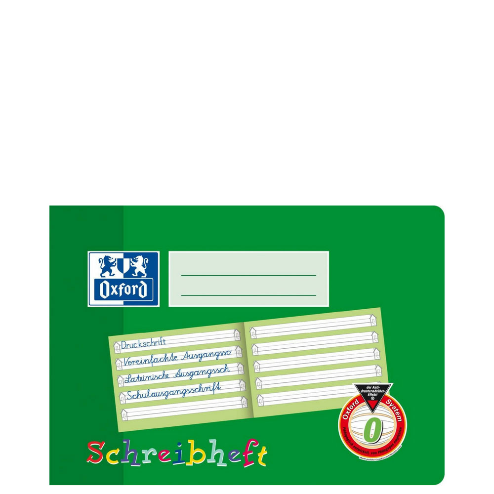 Oxford Schreibheft Lineatur 0, liniert, A5 quer