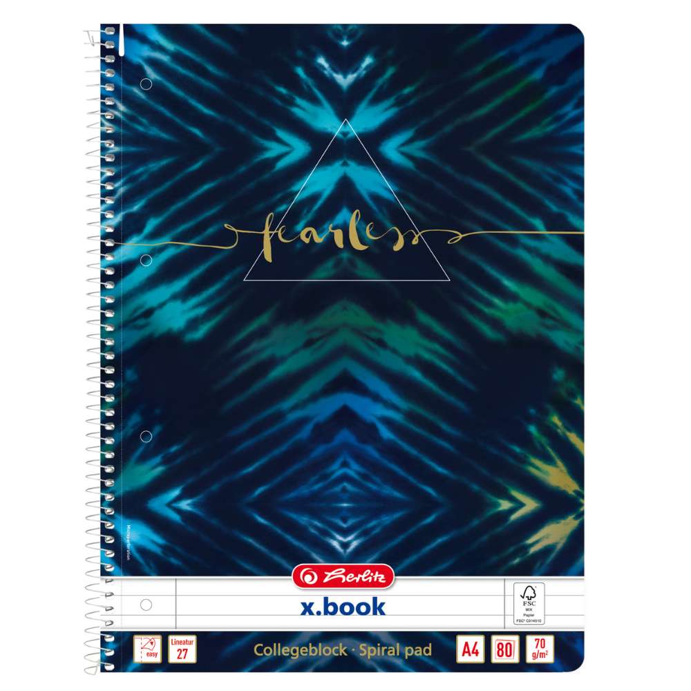 Collegeblock mit Motiv A4, Lineatur 27: New Batik Fearless
