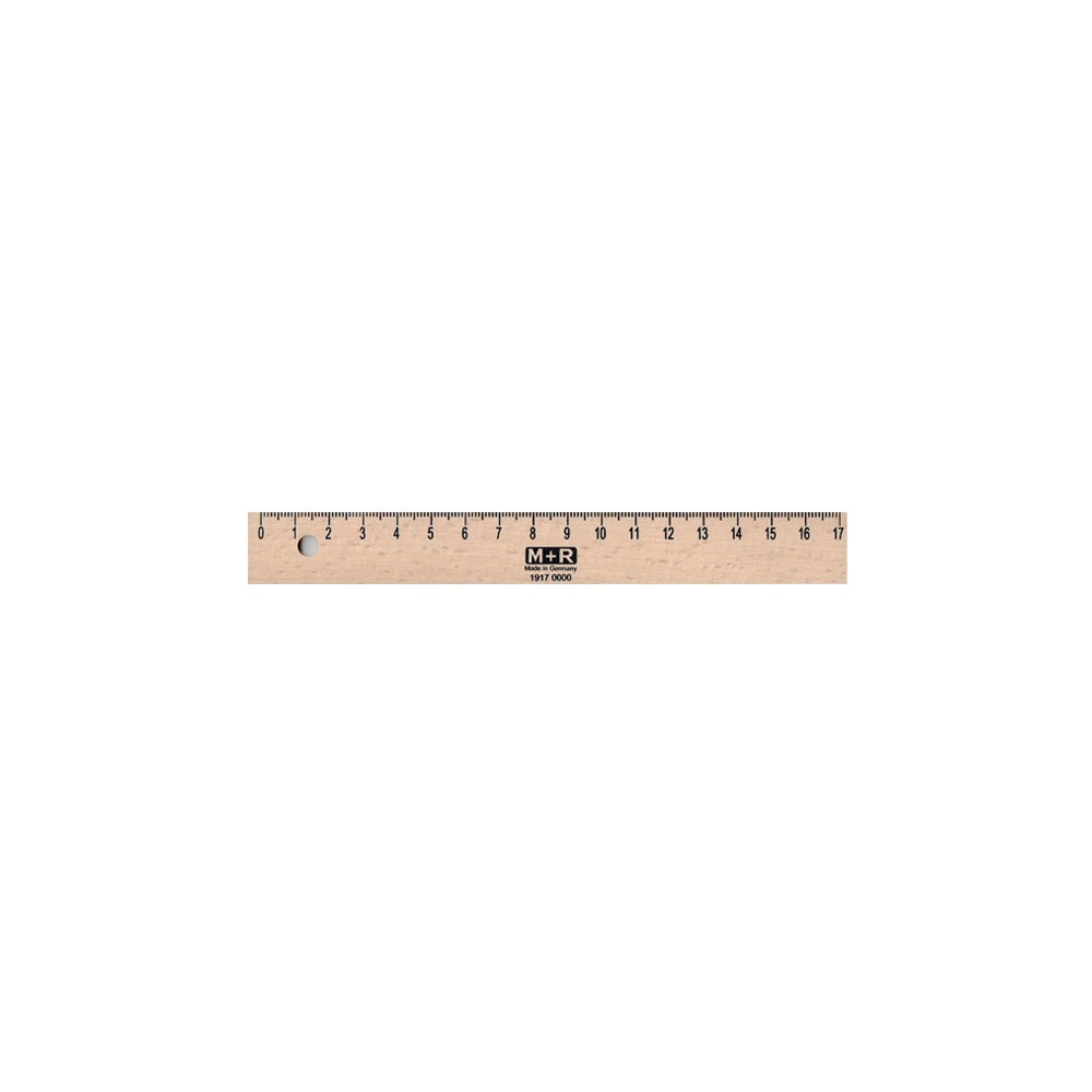 Kleines Holzlineal, 17 cm
