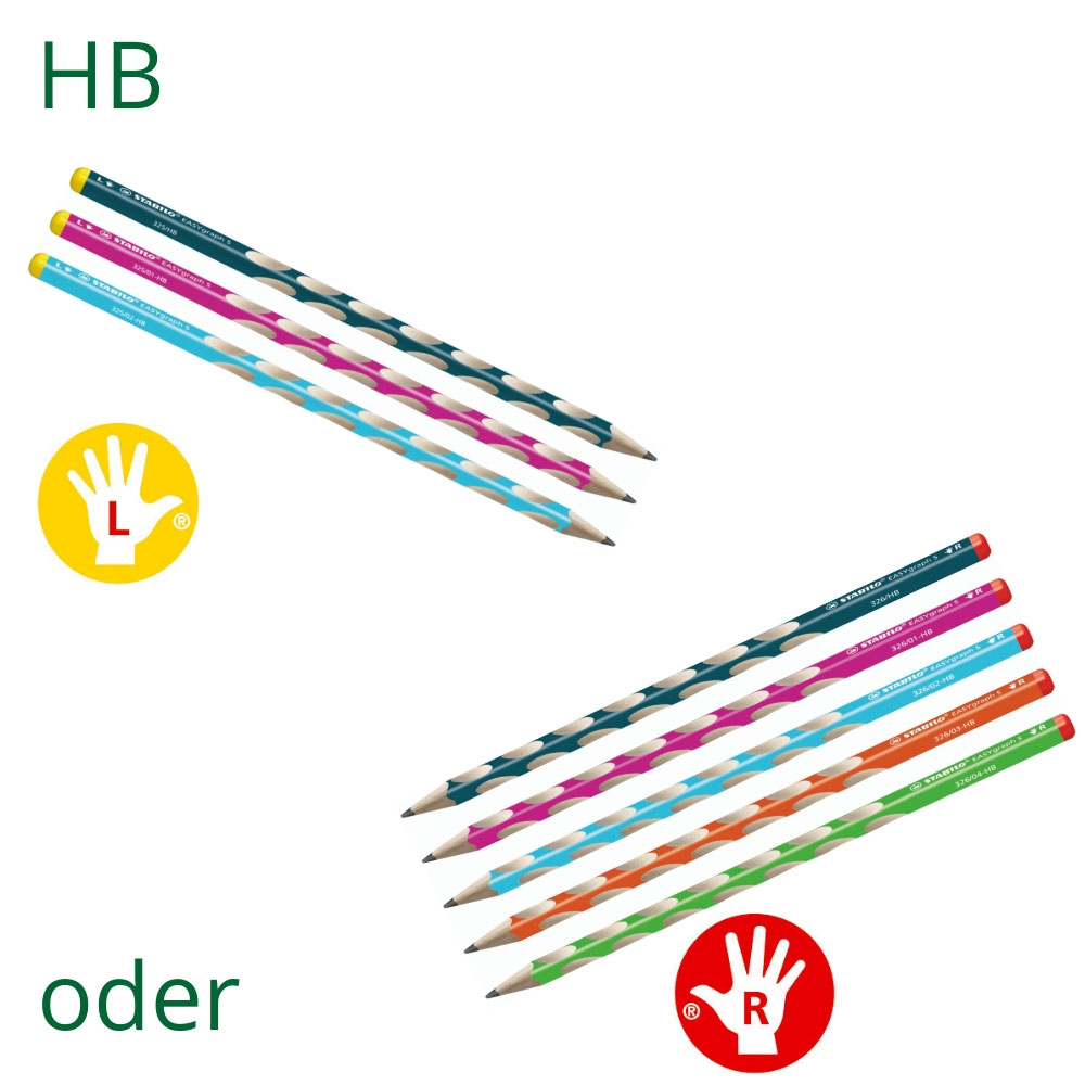 Stabilo Bleistift EASYgraph HB dünn, für Linkshänder