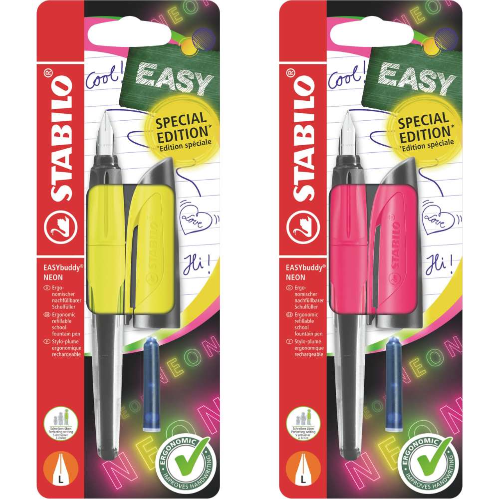 Stabilo EASYbuddy Linkshänder, Neonfarben