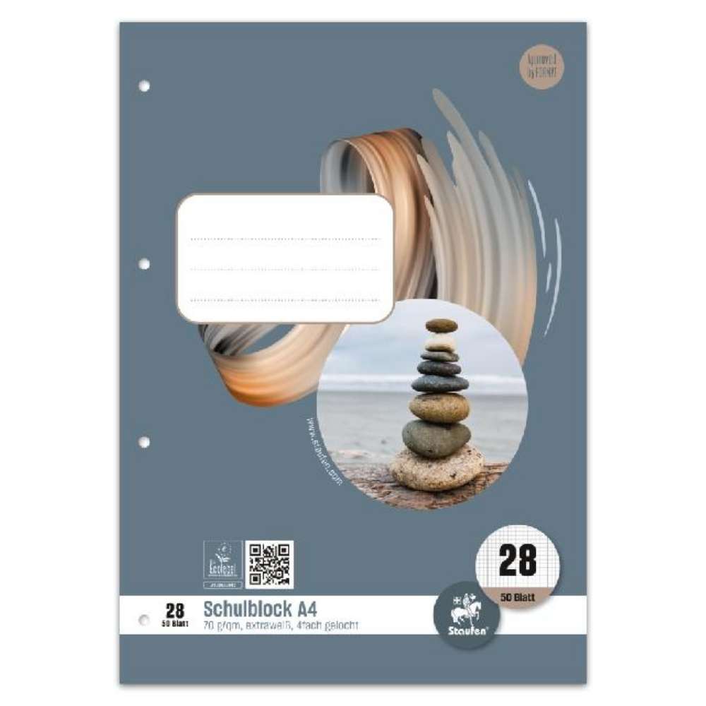 Schulblock A4 Lineatur 28, 50 Blatt