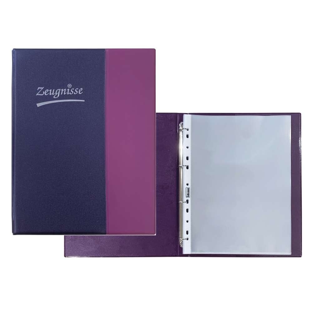 Zeugnisringbuch violett, Idena