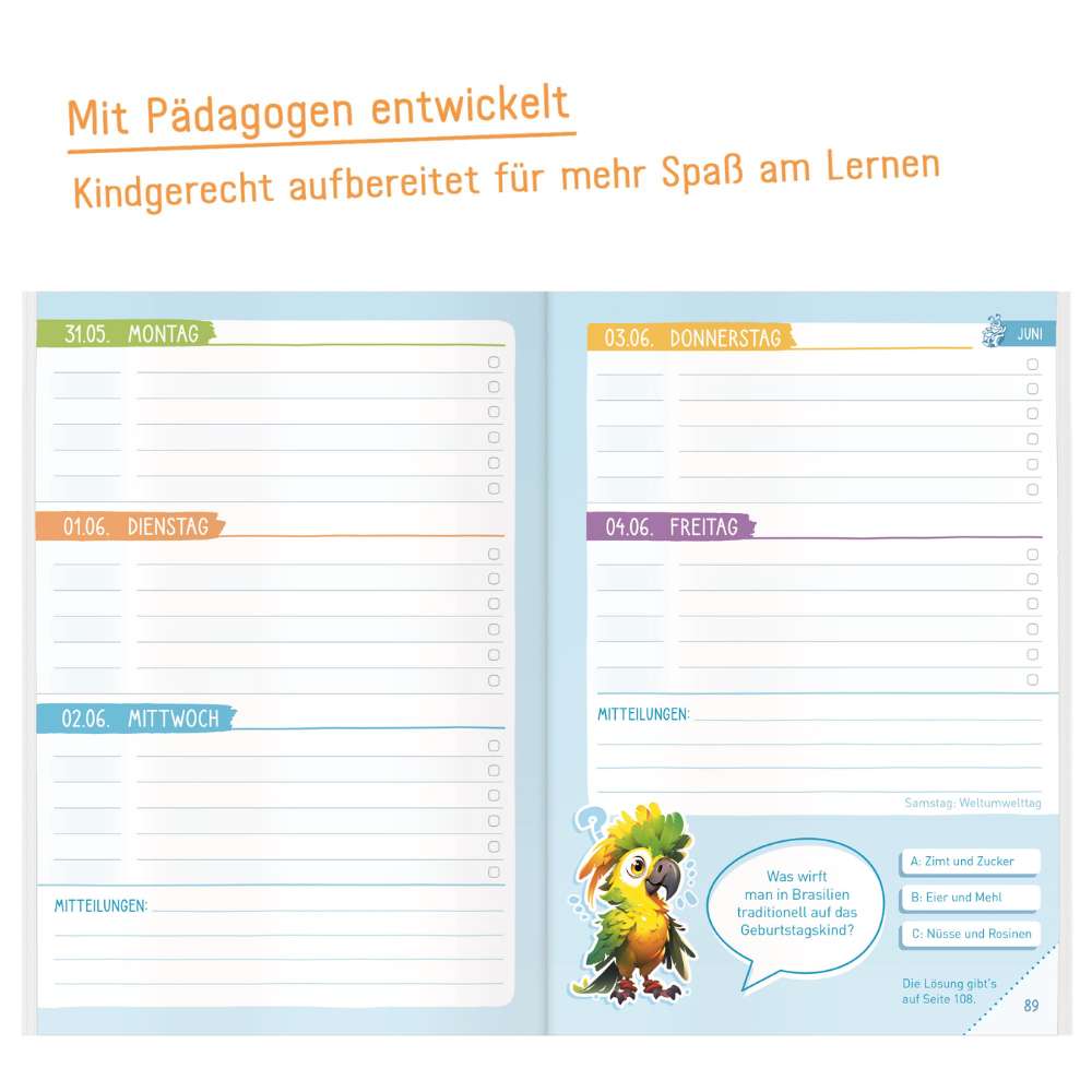 Häfft Grundschul-Aufgabenheft A5, mit Datum 2026/2027, Rasselbande
