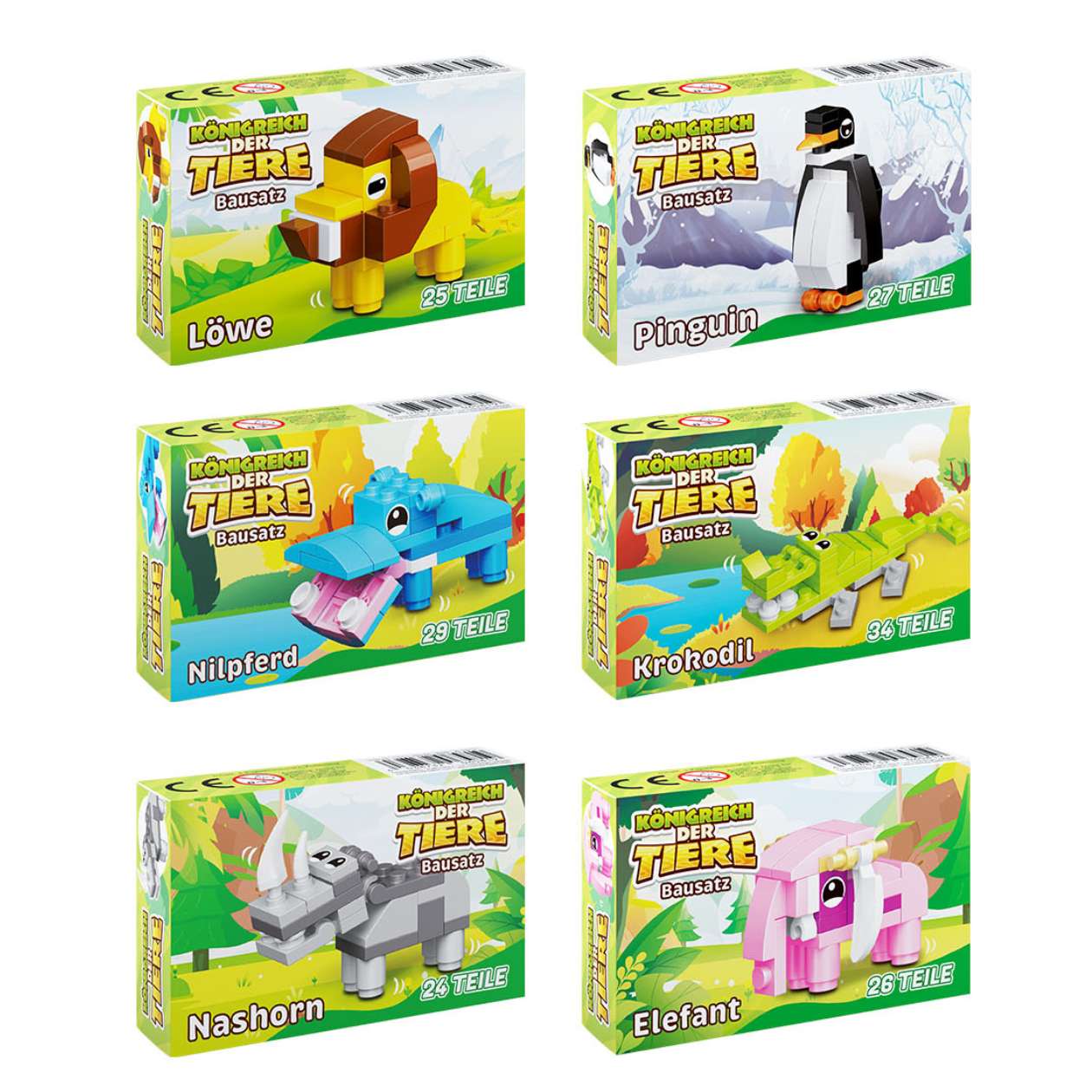 Bricks-Set Tiere, sortiert