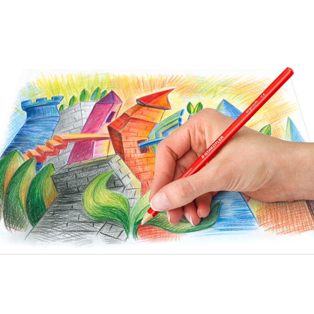 12 Staedtler ergosoft Buntstifte dreikant
