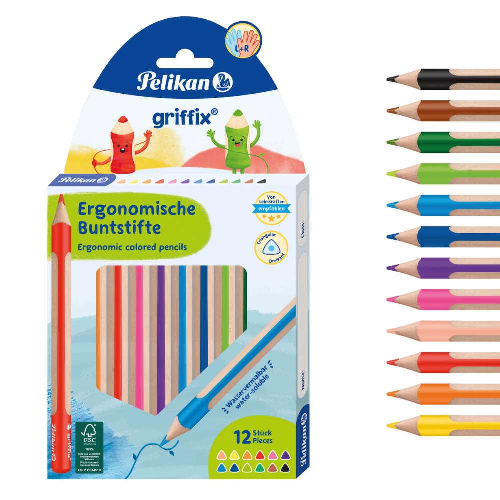 griffix Buntstifte 12er Packung, Pelikan