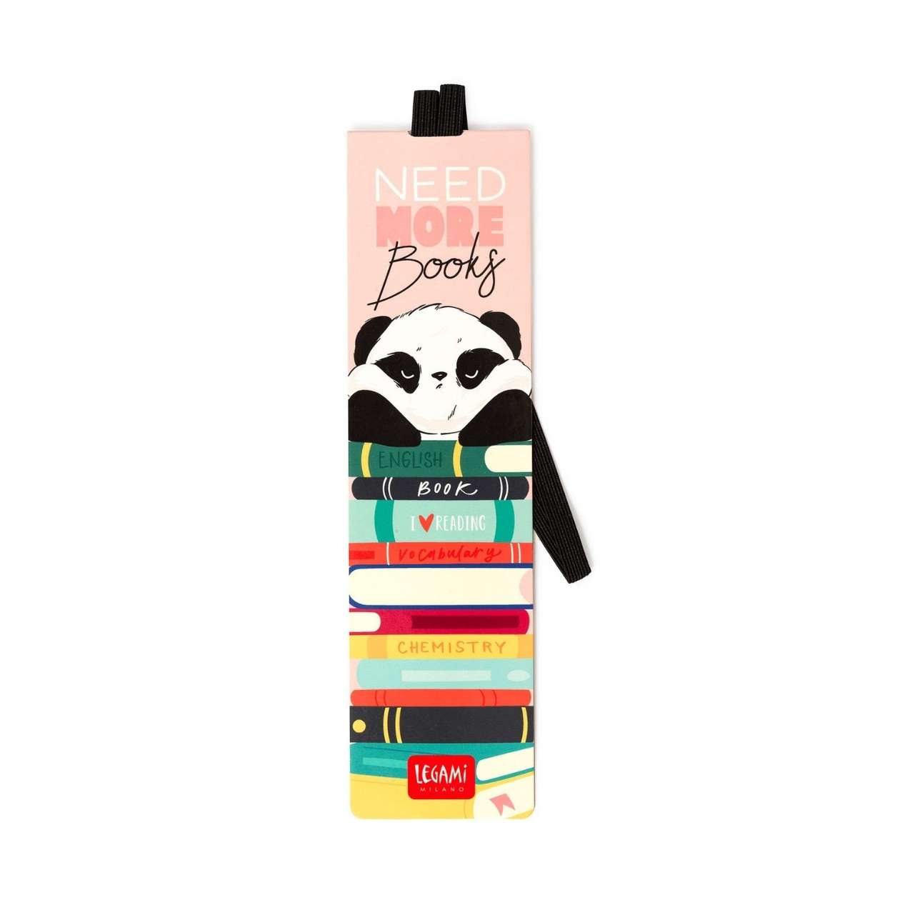 Panda: Lesezeichen mit Gummiband, Legami