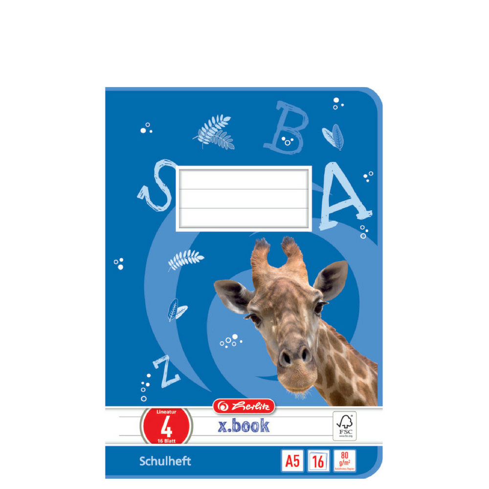 Herlitz Schulheft A5, Lineatur 4