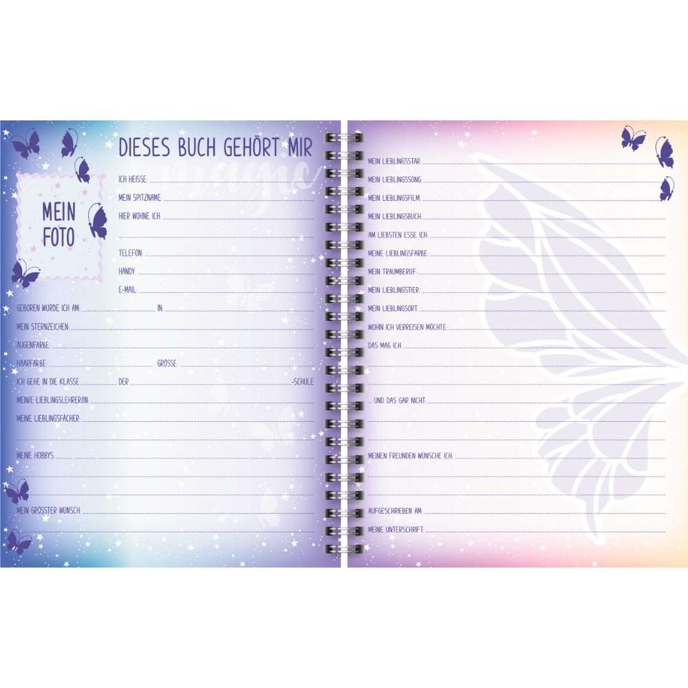Freundebuch Grundschule, Magic Butterfly