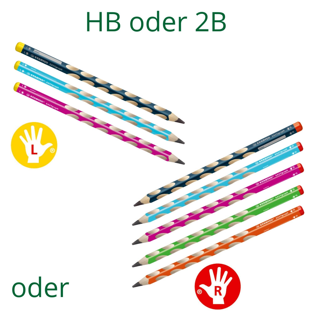 Weicher Bleistift Stabilo Easygraph 2B links