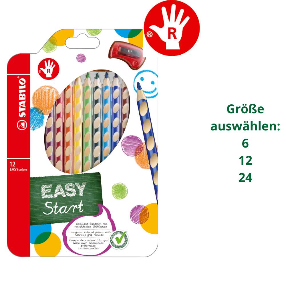 Stabilo EASYcolors für Rechtshänder, verschiedene Größen