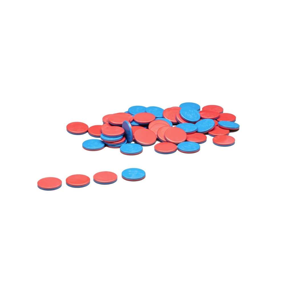 Wendeplättchen rot/blau, 50 Stück