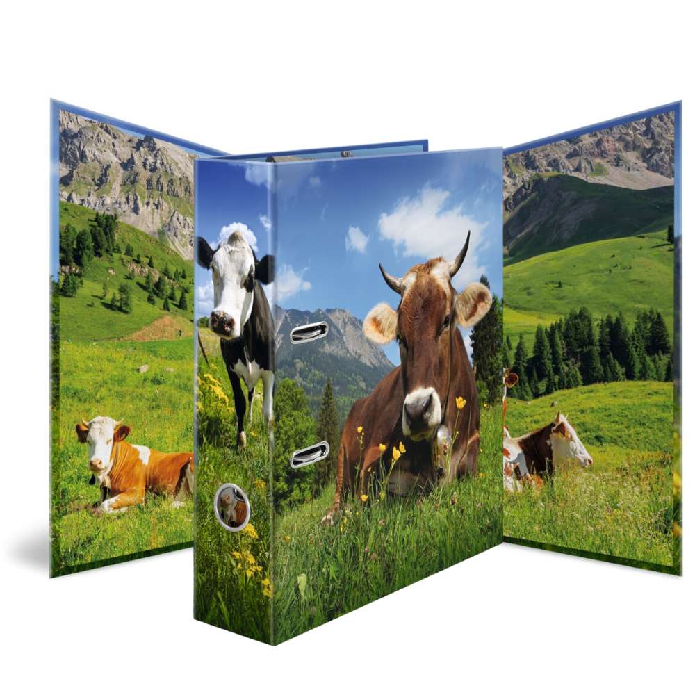 Ordner mit Tiermotiv Almkuh, Herma