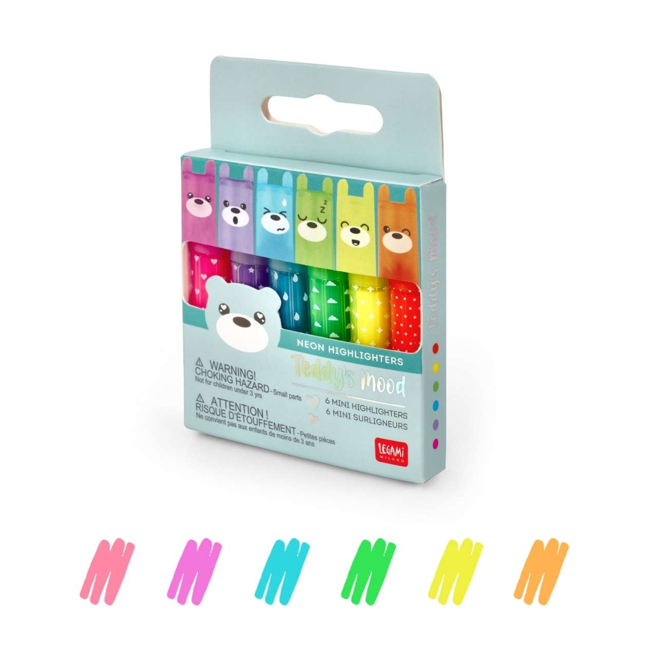 Legami Textmarker Mini, Teddy's Mood