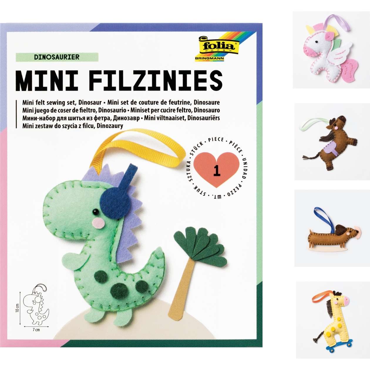 Mini Filzinies, verschiedene Motive