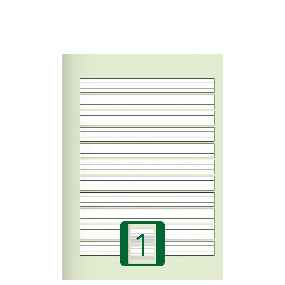 A5 Heft, Lineatur 1
