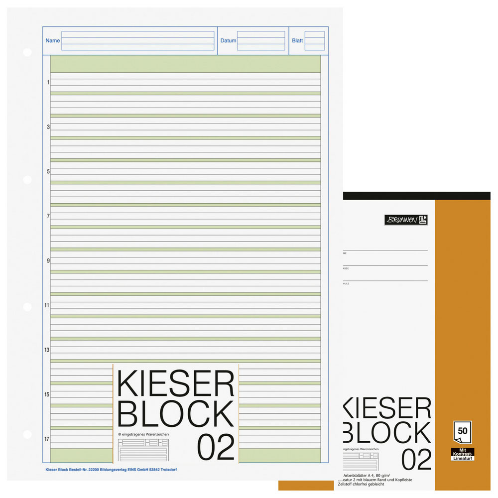 Kieserblock Lineatur 2, Brunnen