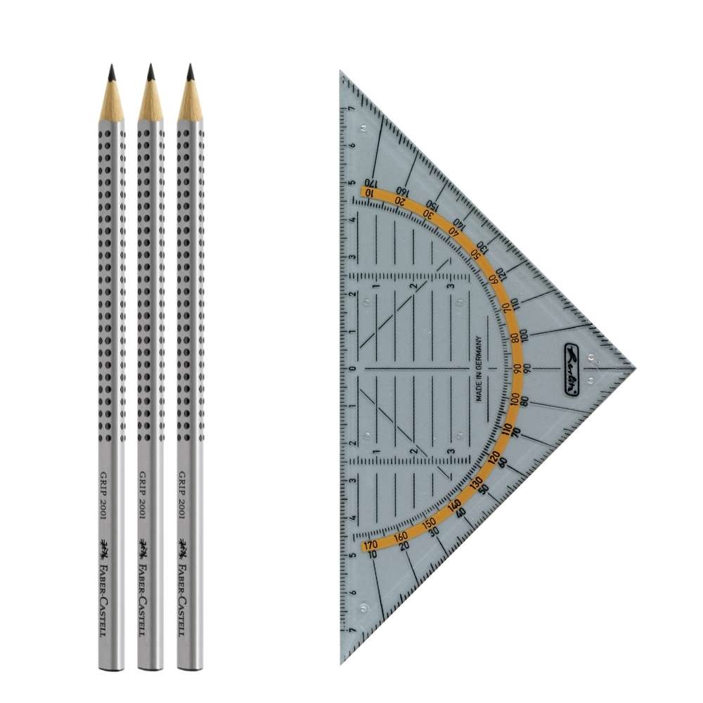 Zirkelset M silber/schwarz