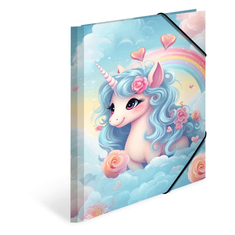 Sammelmappe Happy Unicorns A4, Karton