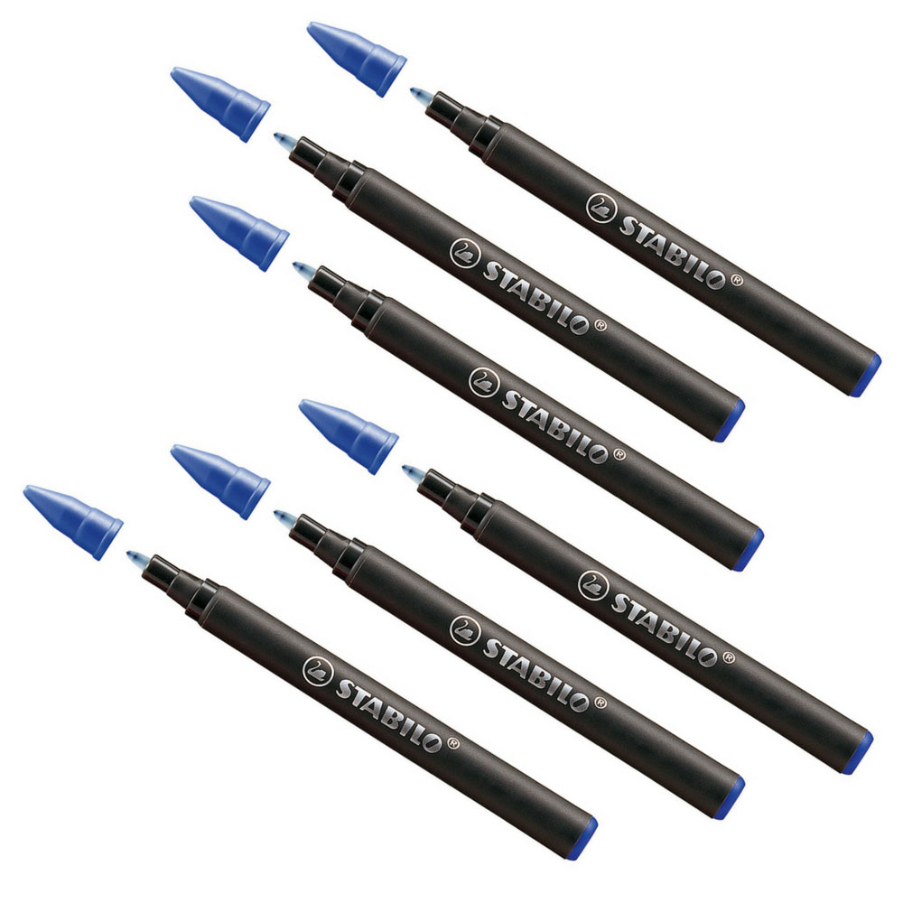 Stabilo Tintenroller-Patronen EASY original, blau, 6 Stück