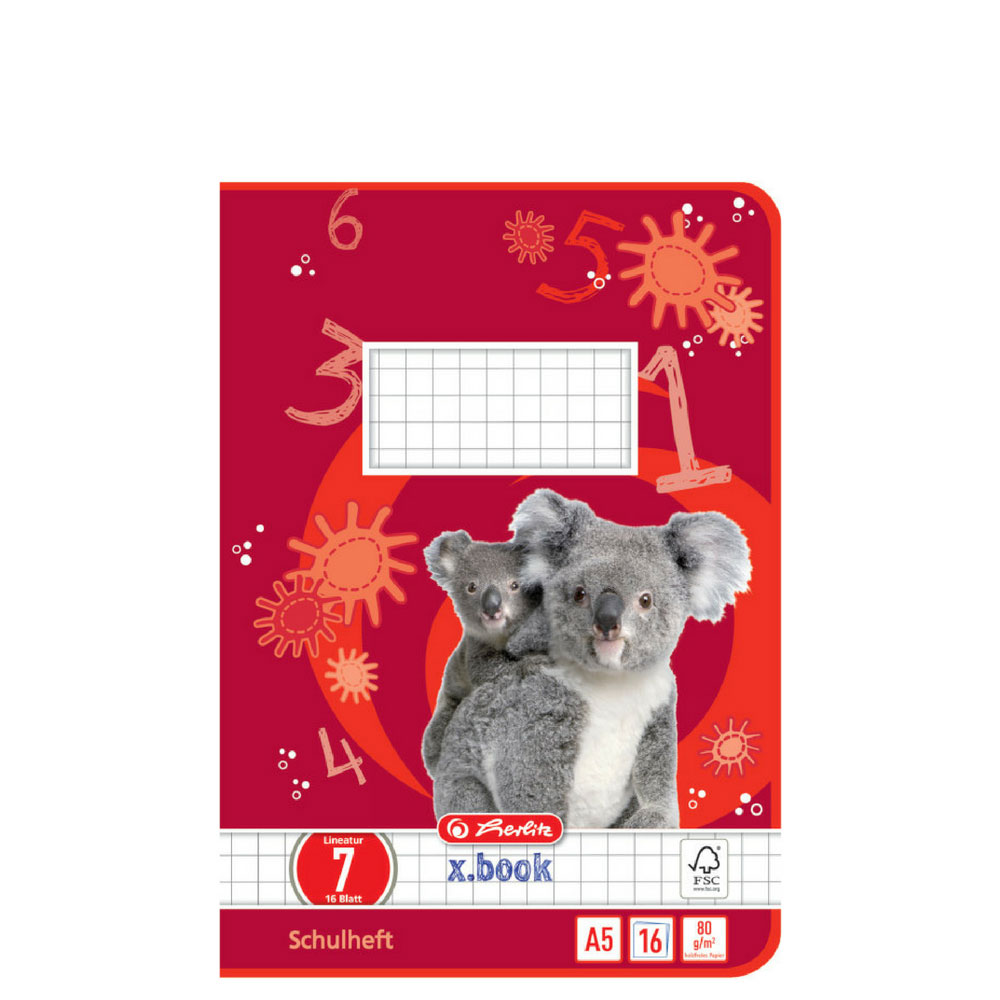 Herlitz Schulheft A5, Lineatur 7