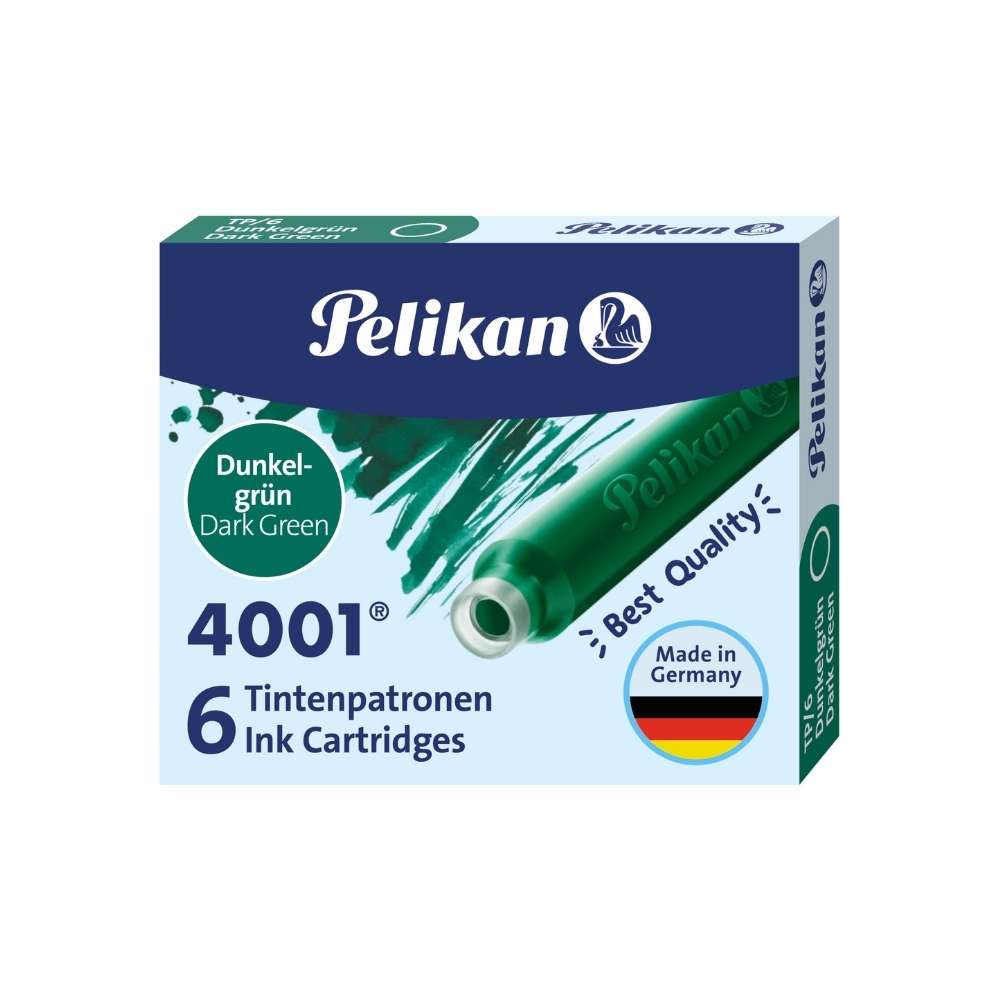 Pelikan Tintenpatronen, 6 Stück, dunkelgrün