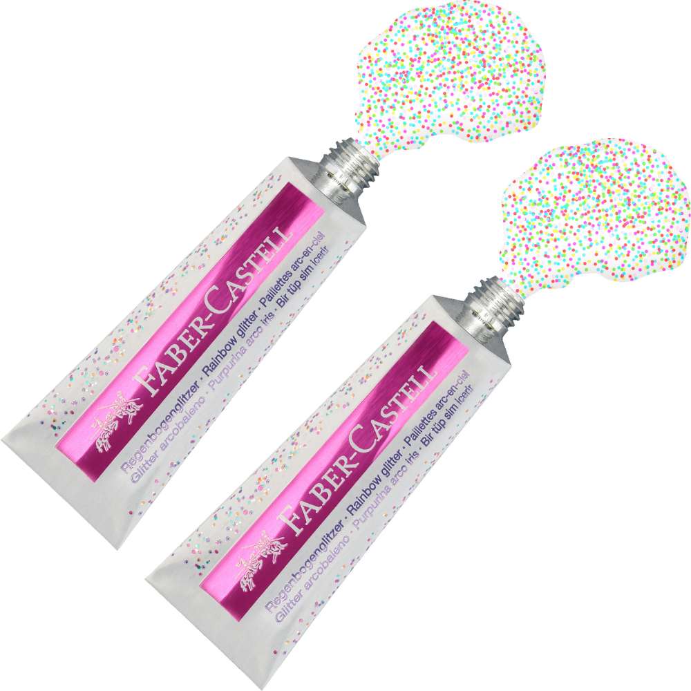 Glitzer Regenbogen, 2x 12 ml