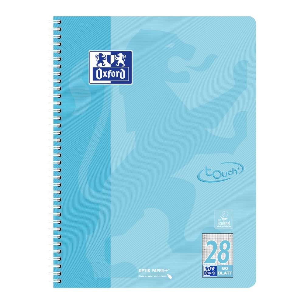 1x Oxford touch Collegeblock pastell Lineatur 28, farbig sortiert