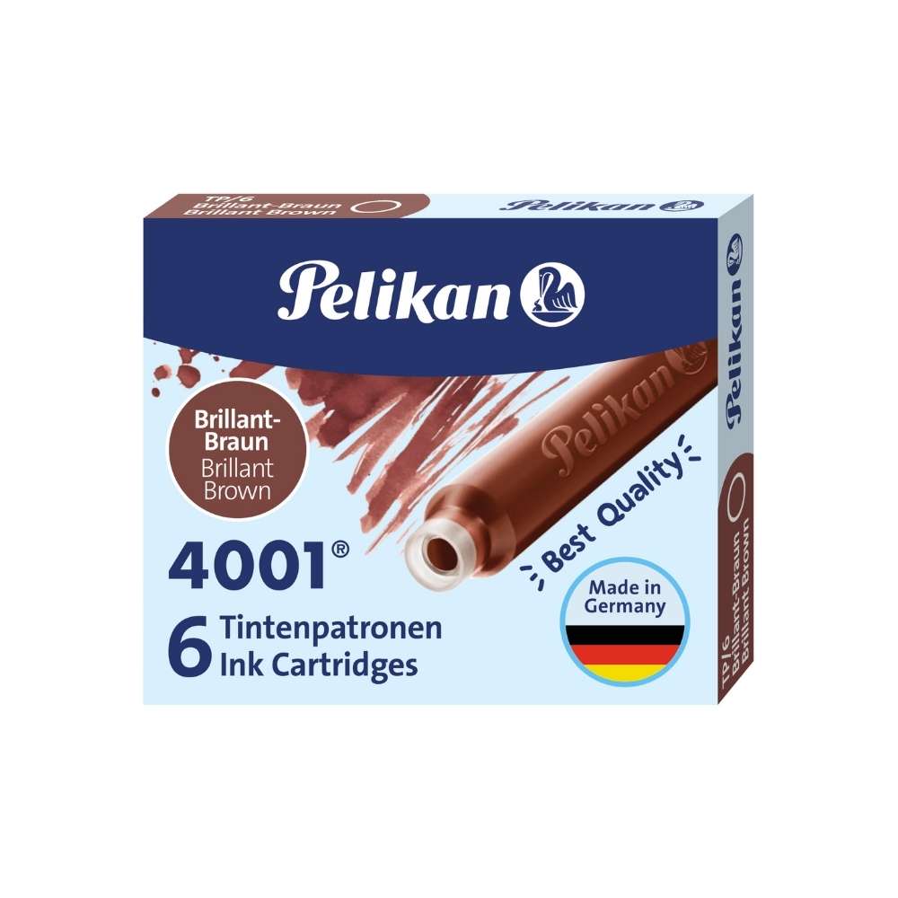Pelikan Tintenpatronen, 6 Stück, braun